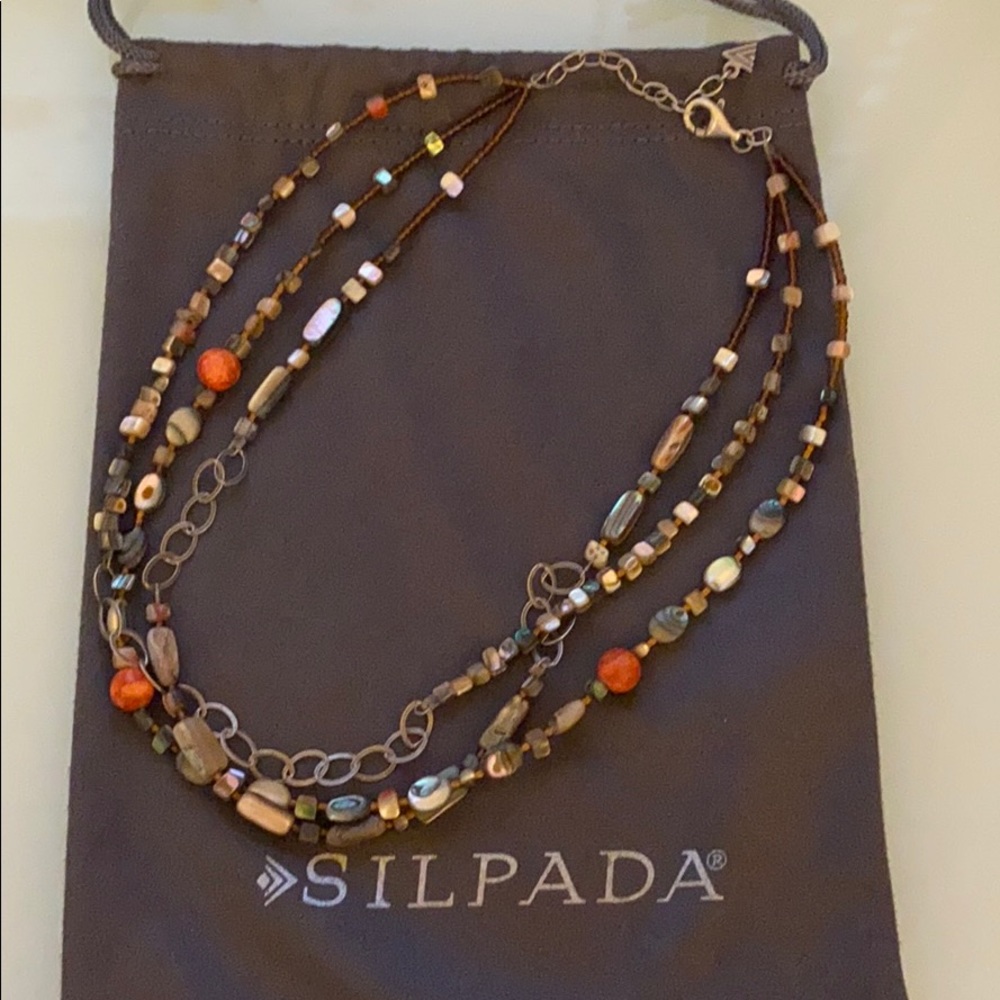 Silpada Shell and Coral Necklace